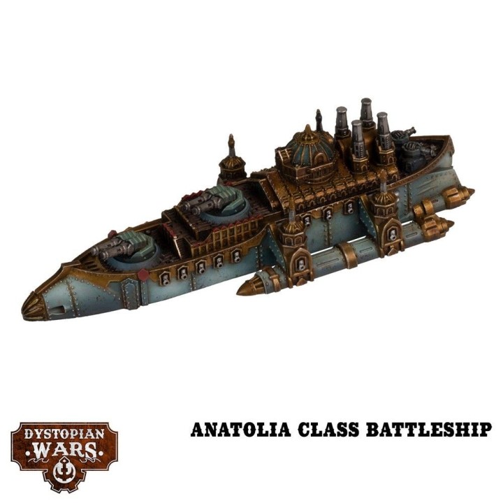 Figurines de l'Anatolia Battlefleet Set pour le Sultanate de Dystopian Wars