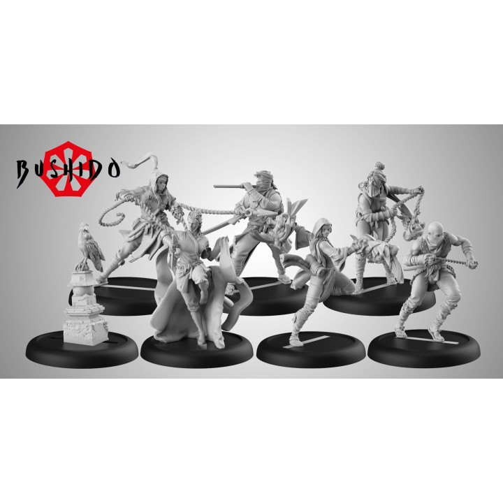 Figurines de la Maison de la Grande Ombre (Kage Kaze) pour Bushido (GCT)