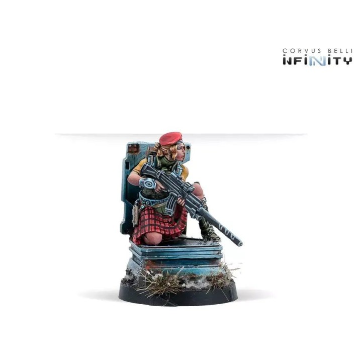 Figurine du fameux Cateran avec son Sniper T2 des Ariadnais à Infinity