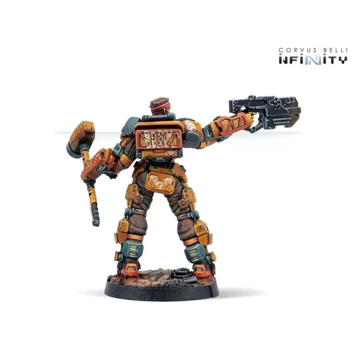 Figurine de Diggers, Armed Prospectors (Chain Rifle) pour Infinity de Corvus