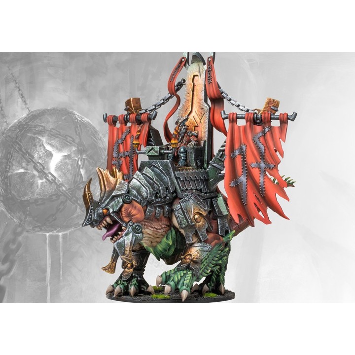 Jolie figurine mastoc du Ironclad Drake Dweghom pour Conquest