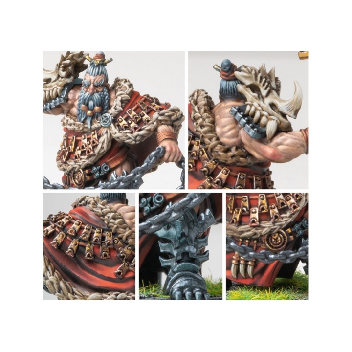 Figurine de du Raegh Drake Rider Dweghom de Conquest (Para Bellum Wargames)