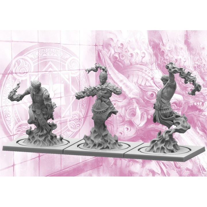 Figurines d'Efreet Flamecasters pour les Sorcerer Kings à Conquest (Para Bellum)
