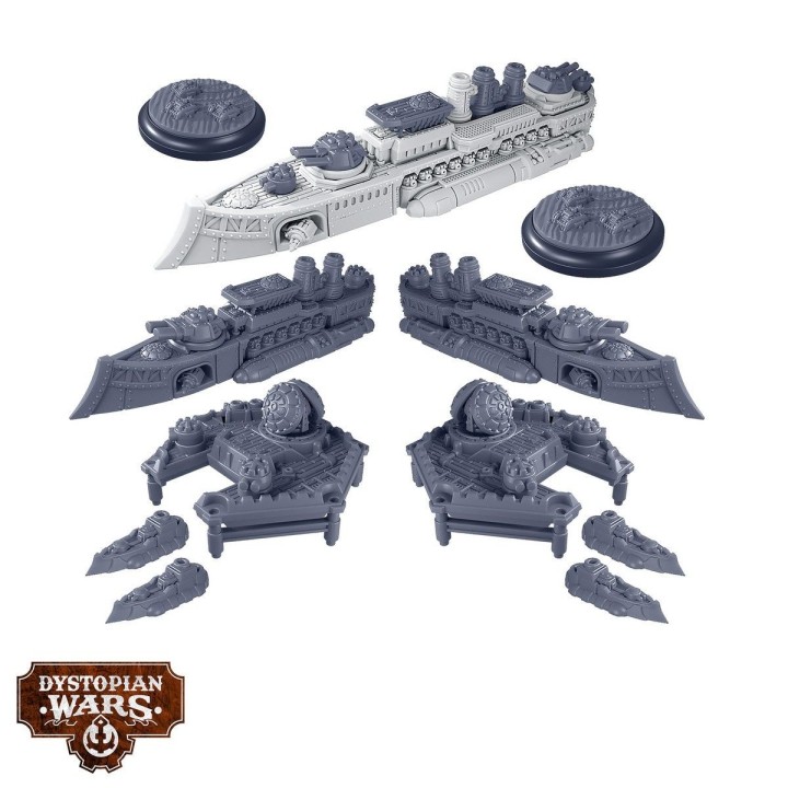 Figurines du Ganges Battlefleet Set pour the Crown de Dystopian Wars