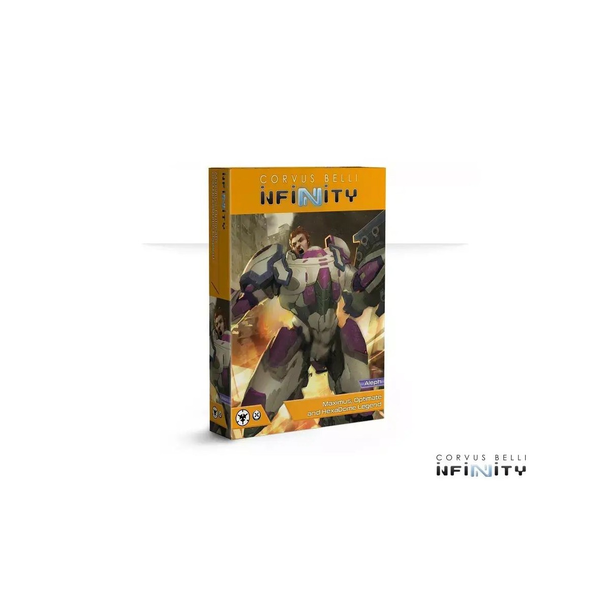 Figurines de Maximus, retraité d'Aristeia pour Aleph à Infinity (Corvus Belli)