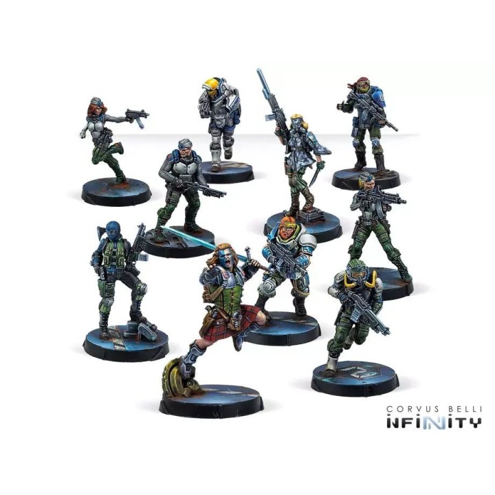 Figurines Ariadna Action Pack pour Infinity (Corvus Belli)