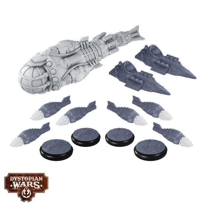 Figurines du Chione Battlefleet Set des Enlightened (Dystopian Wars)