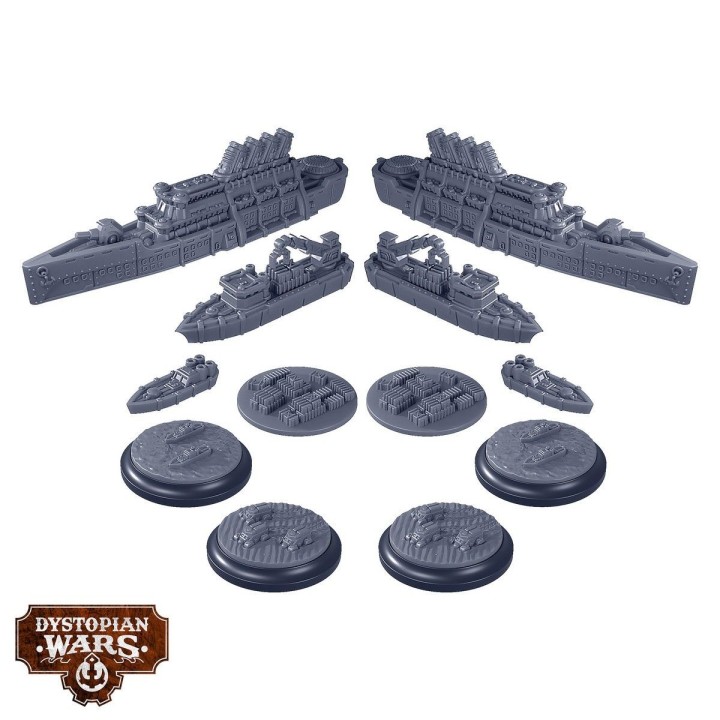 Figurines de Merchant Convoy Squadrons (Dystopian Wars)