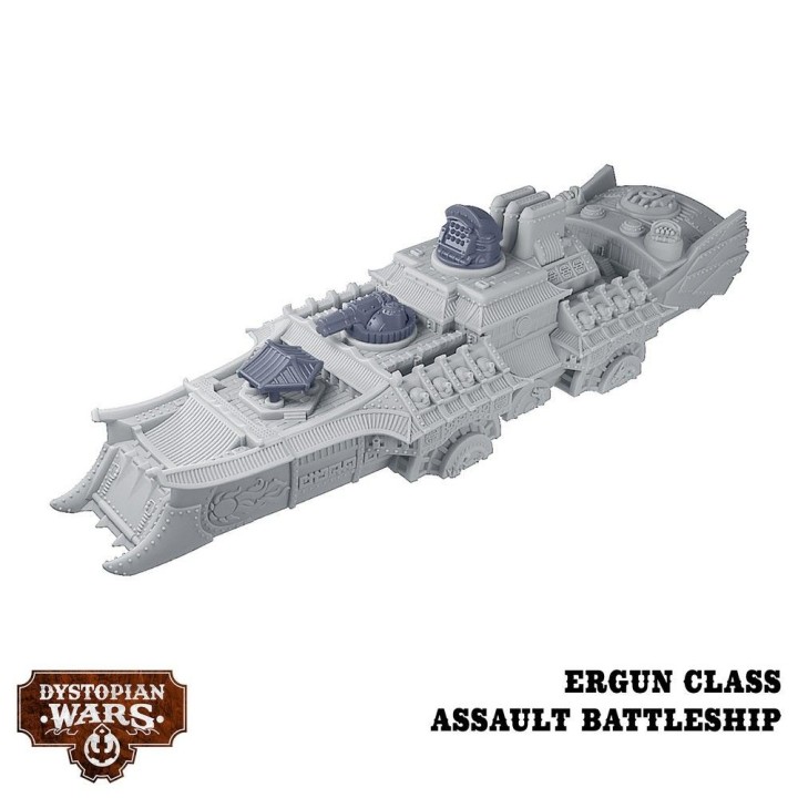 Figurines de l'Ergun Battlefleet Set de l'Empire (Dystopian Wars)