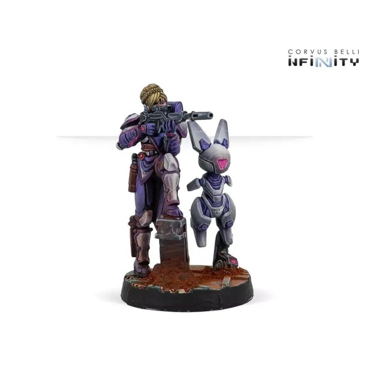 Infinity - Figurine d'Atalanta et son Spotbot