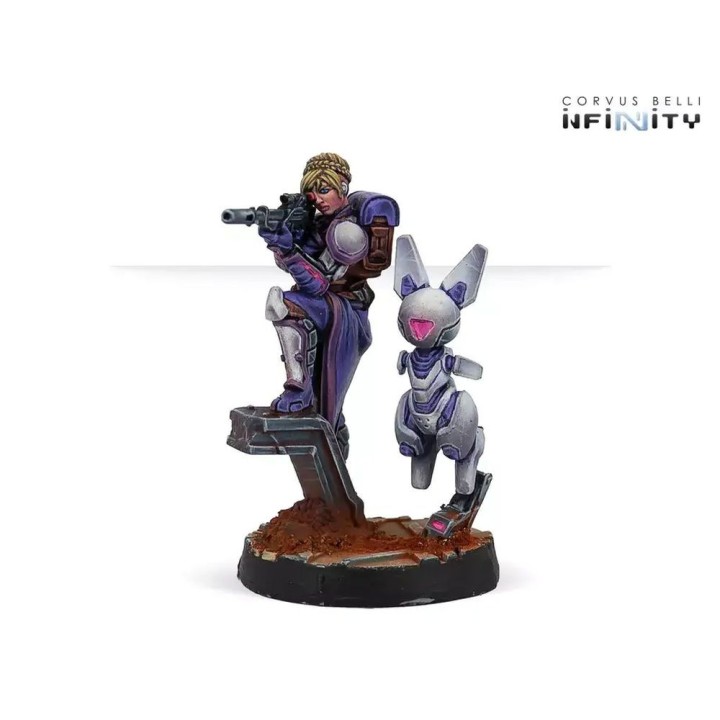 Infinity - Figurine d'Atalanta et son Spotbot