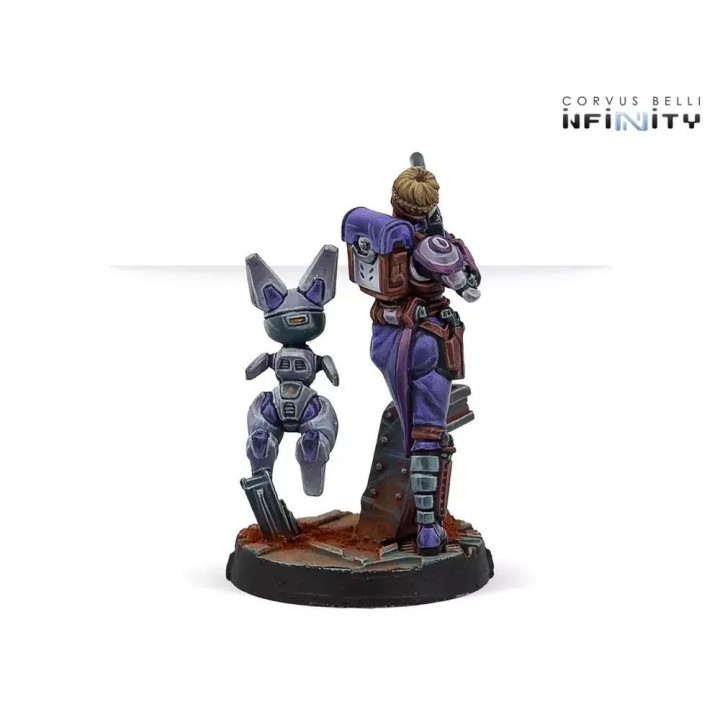 Infinity - Figurine d'Atalanta et son Spotbot