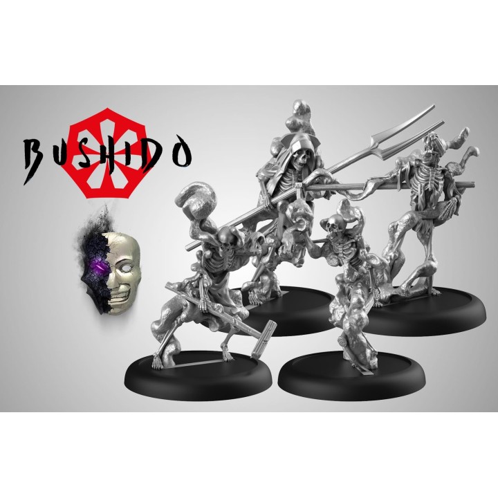 Figurines de Milice Réanimée du Culte de Yurei à Bushido