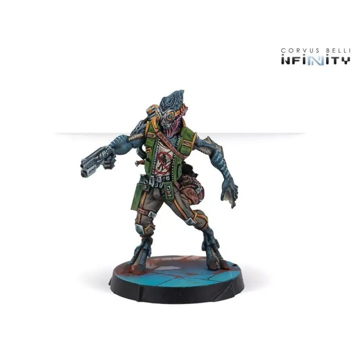 Figurine Infinity du Libertos avec une SMG, tout beau pour les NA-2