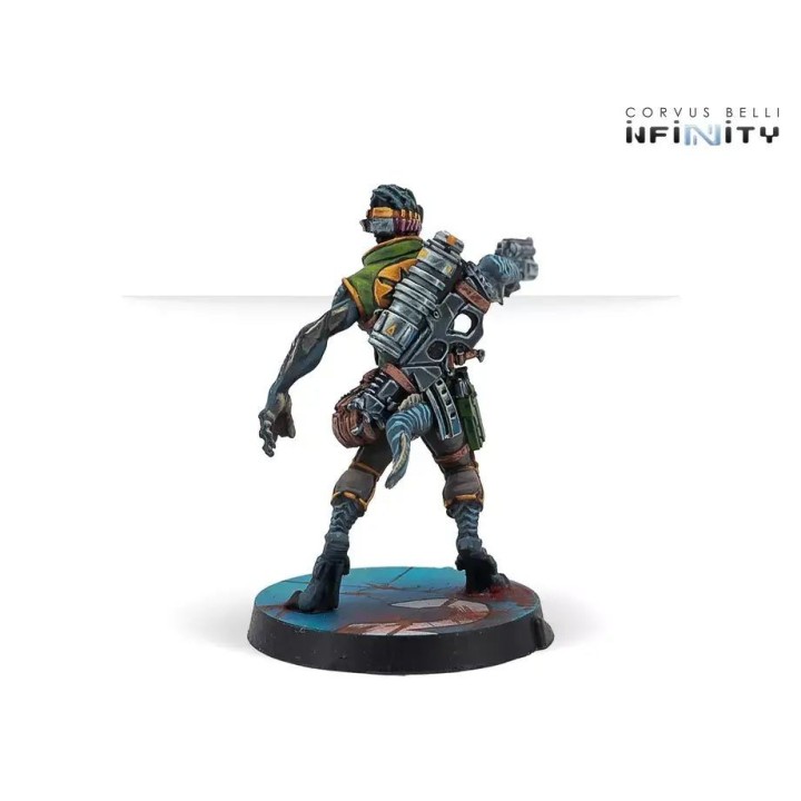 Figurine Infinity du Libertos avec une SMG, tout beau pour les NA-2