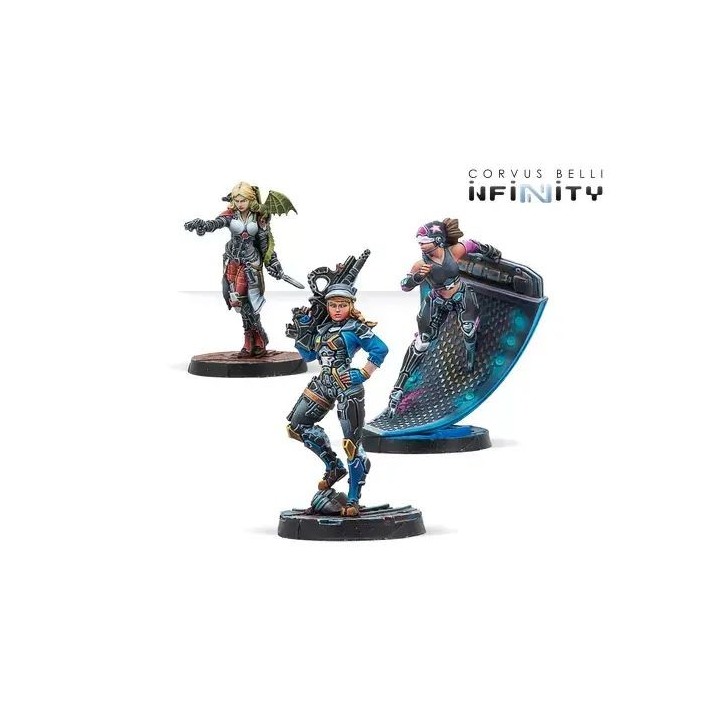 Figurines du Dire Foes 14 (Blocking Zone) pour Infinity de Corvus Belli