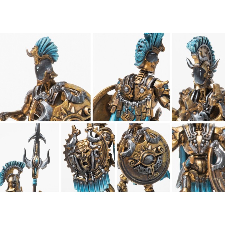 Figurines de Clockwork Hoplites des City States de Conquest (ParaBellum)