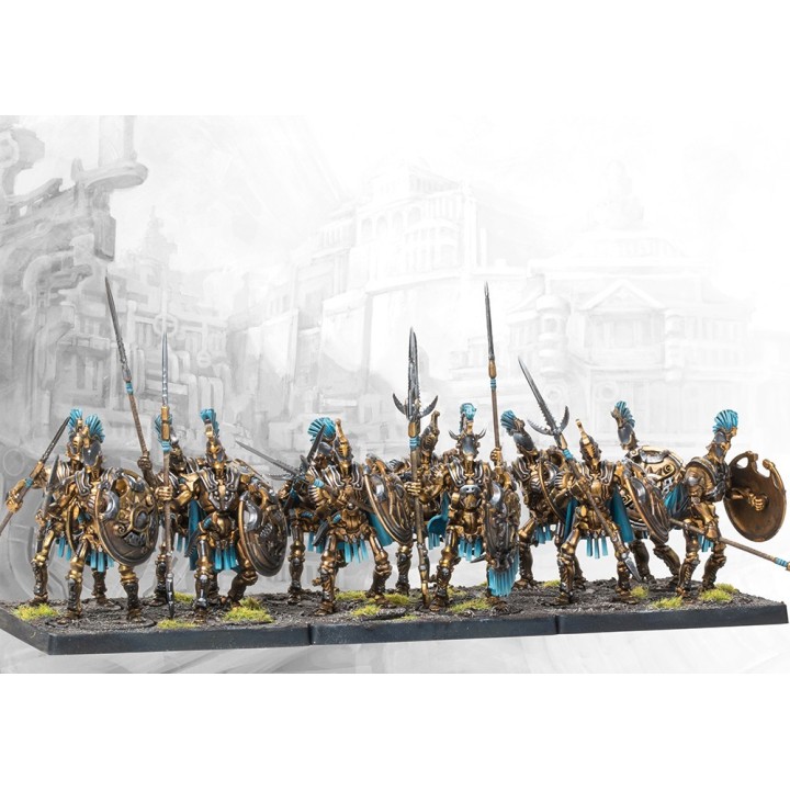 Figurines de Clockwork Hoplites des City States de Conquest (ParaBellum)