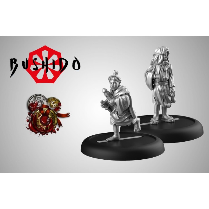 Figurines de Nachin et Kibin pour Silvermoon à Bushido