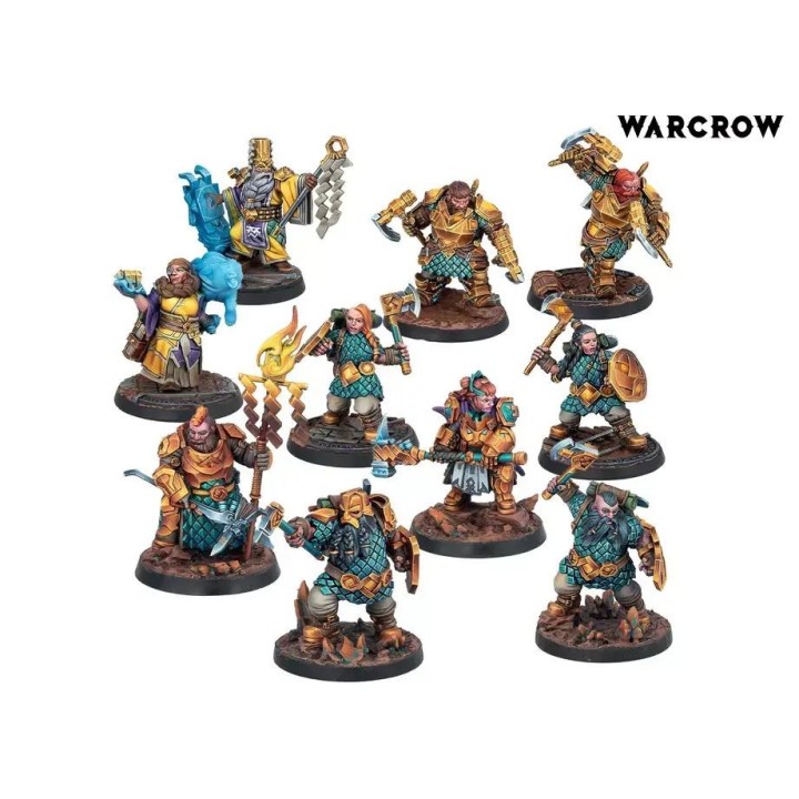 Action Pack Mounthaven Warcrow avec 10 figurines naines Corvus Belli pour la faction Mounthaven