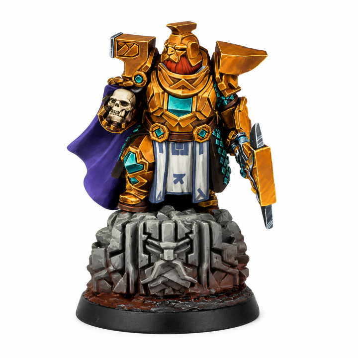 Warcrow Mounthaven Officers VF EN, deux figurines d’officiers en armure dorée pour jeu de figurines
