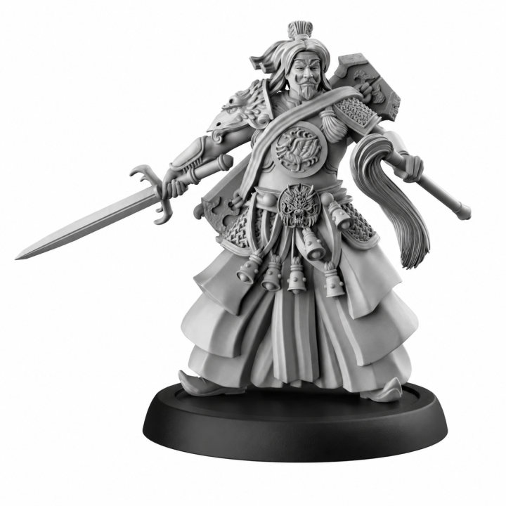Figurine Bushido Nan Hua Fangshi Vermillion pour Imperial Court, maître ésotérique de soutien jeu de figurines GCT Studio.