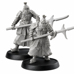 Deux figurines Bu Dong pour Bushido, faction Imperial Court, guerriers impériaux disciplinés de GCT Studio.