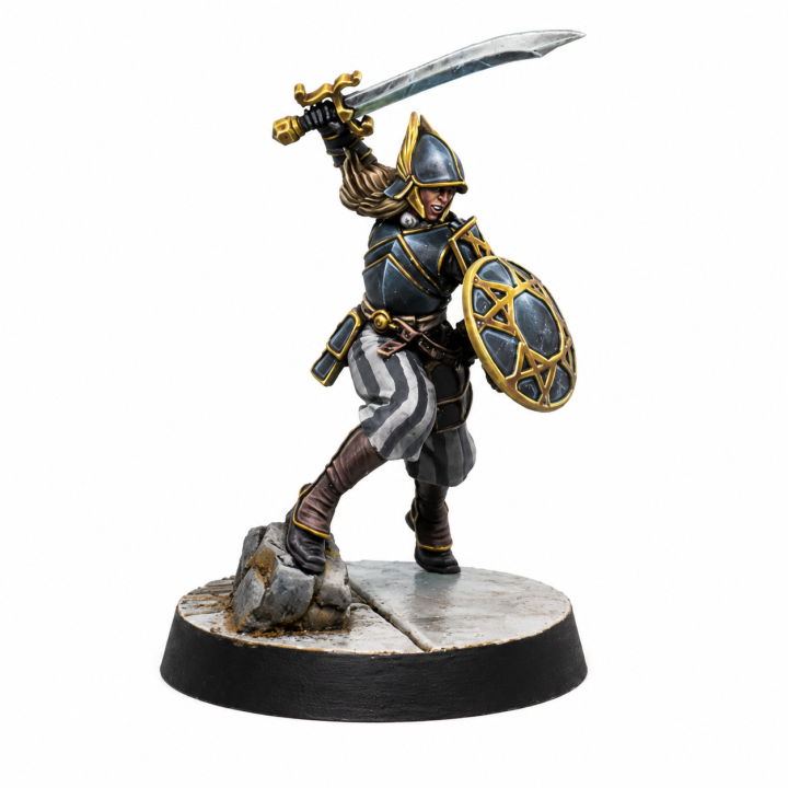 Boîte Warcrow Black Legion Bucklermen VF pour Hegemony of Embersig, infanterie défensive de la Légion Noire