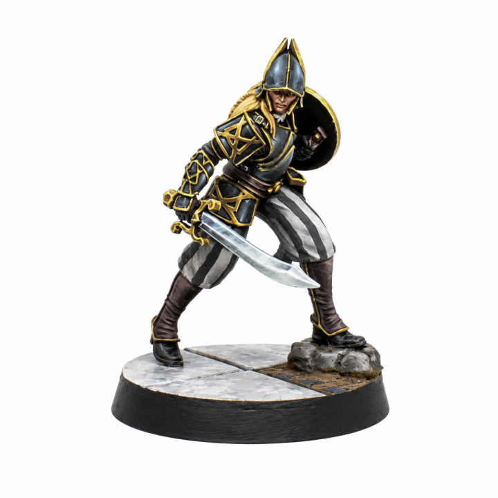 Boîte Warcrow Black Legion Bucklermen VF pour Hegemony of Embersig, infanterie défensive de la Légion Noire