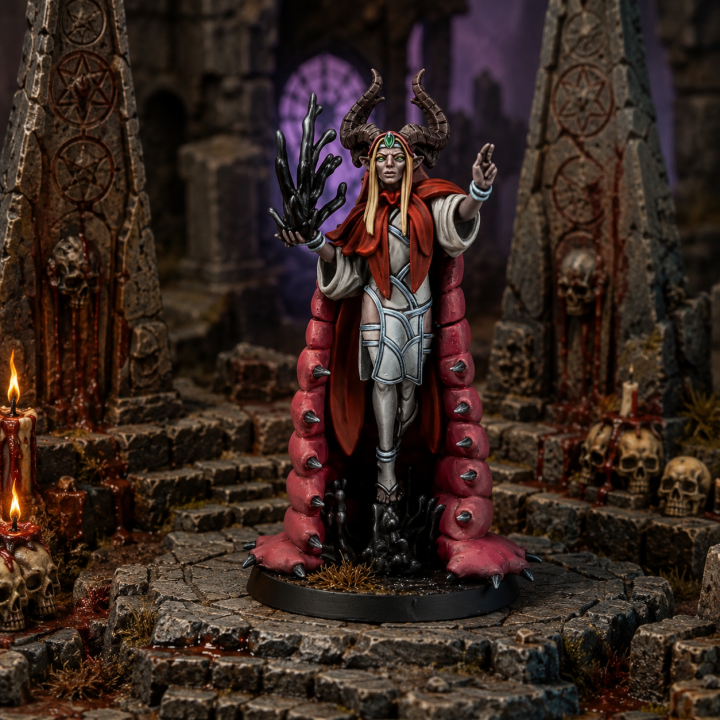 Figurine Warcrow Gitmalu the Perfect One pour Scions of Yaldabaoth