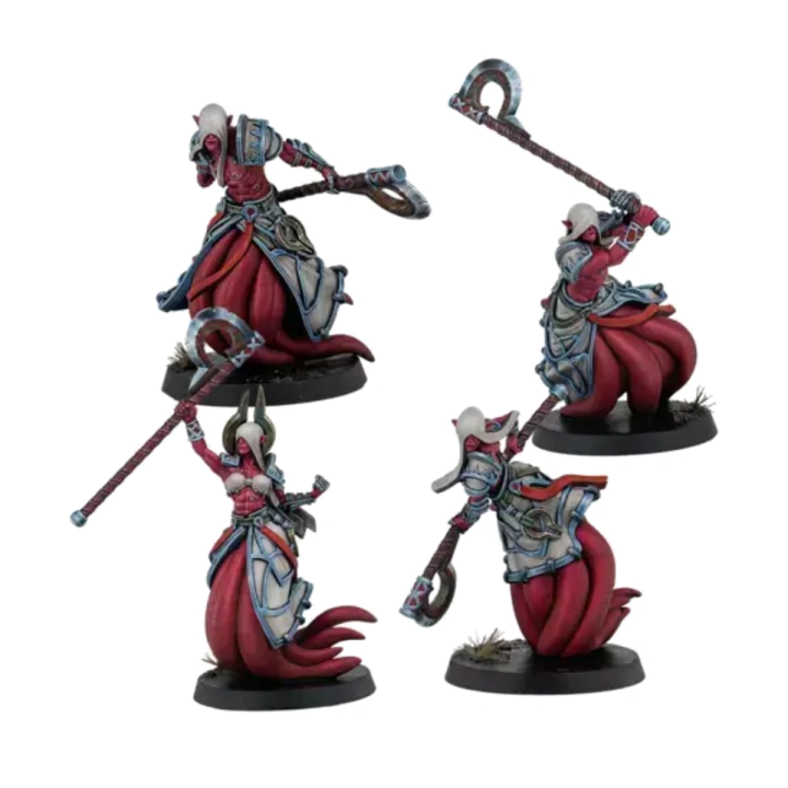 Warcrow Liberated VF+EN Scions of Yaldabaoth - 4 figurines d’infanterie d’élite