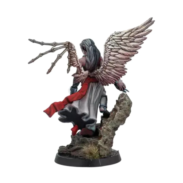 Figurine Warcrow Samara Dìthean Divergent, officier offensif des Scions of Yaldabaoth