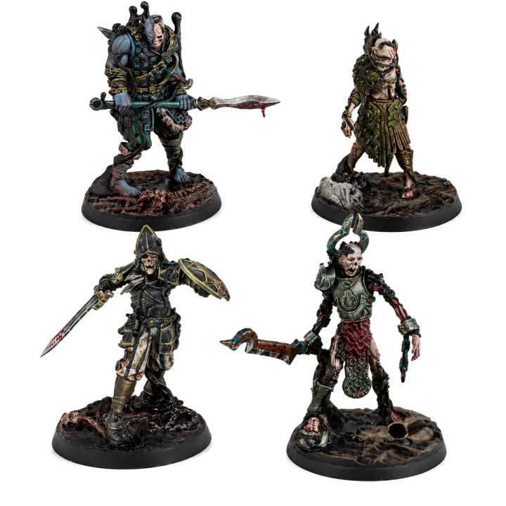 Boîte Warcrow Husk VF+EN - 4 figurines Scions of Yaldabaoth Corvus Belli