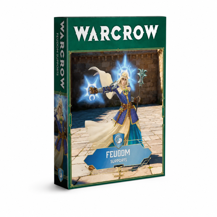 Warcrow Feudom Supports avec Royal Falconer et Armelle pour la faction Feudom