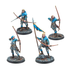 Warcrow Feudom Archers Corvus Belli - 4 figurines résine pour faction Feudom