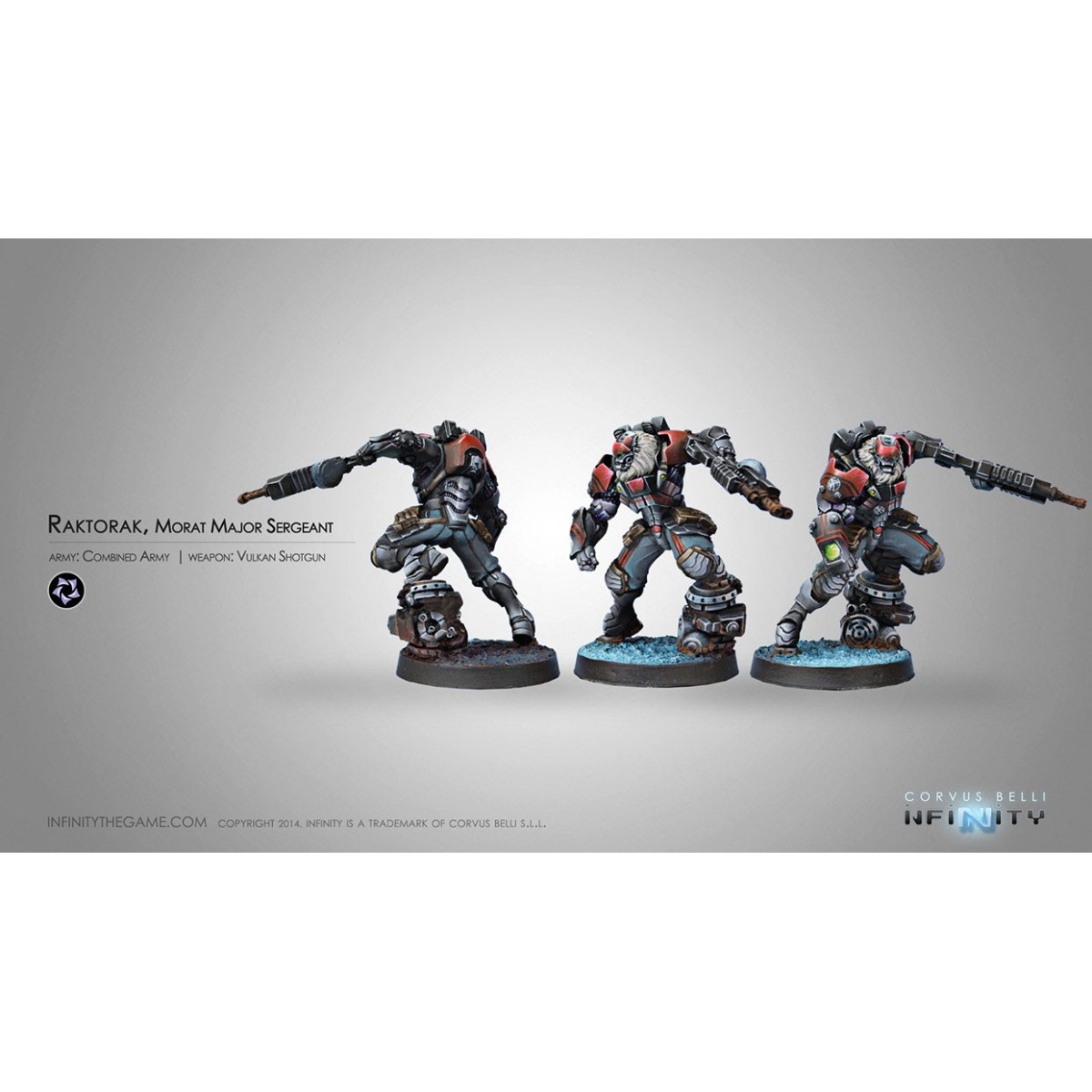Infinity (Corvus Belli) - Raktorak, Morat Sergeant Major (Fusil Vulkain)
