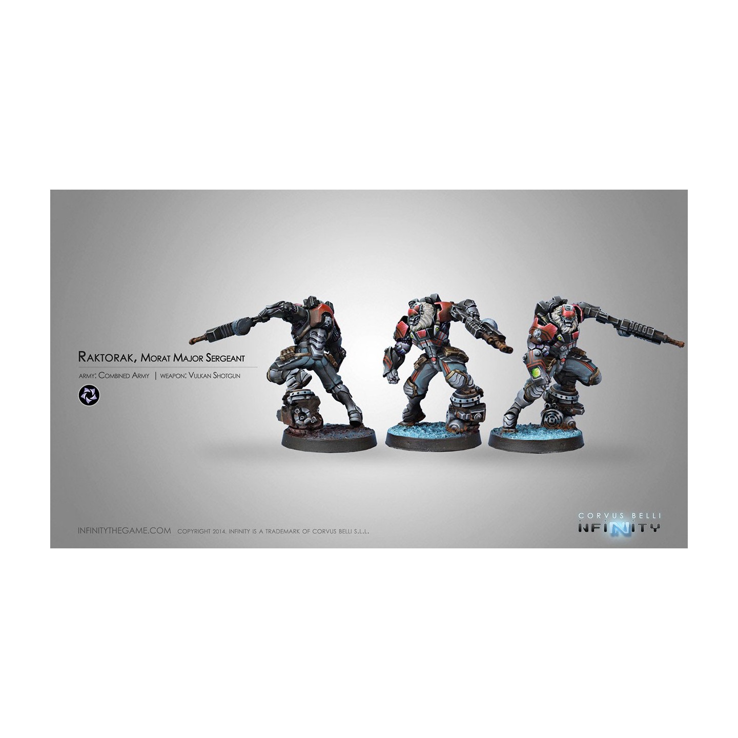 Infinity (Corvus Belli) - Raktorak, Morat Sergeant Major (Fusil Vulkain)