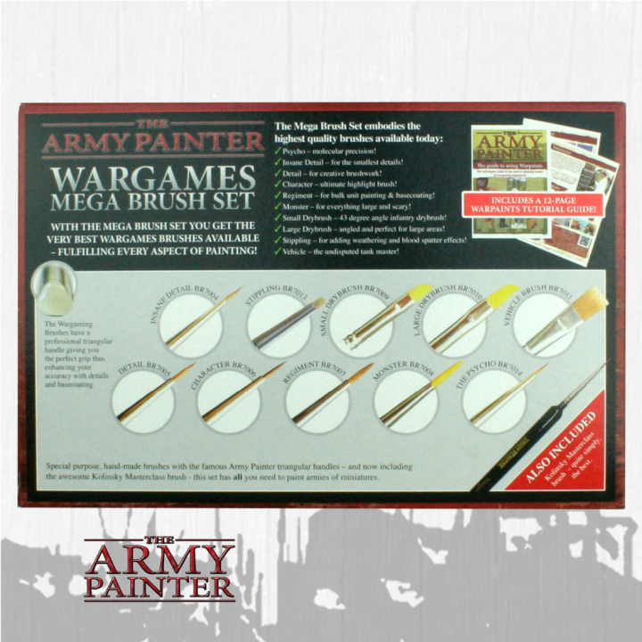 Army Painter - Wargames Mega Brush Set