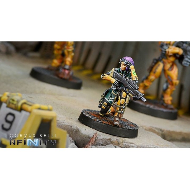 Figurine Infinity (corvus Belli) - Kanren Counter-insurgency Group (hacker)