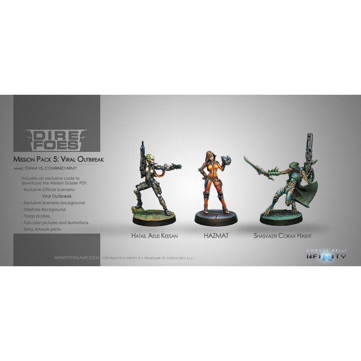Figurine Infinity (Corvus Belli) - Dire Foes  Hatail Aelis Keesan