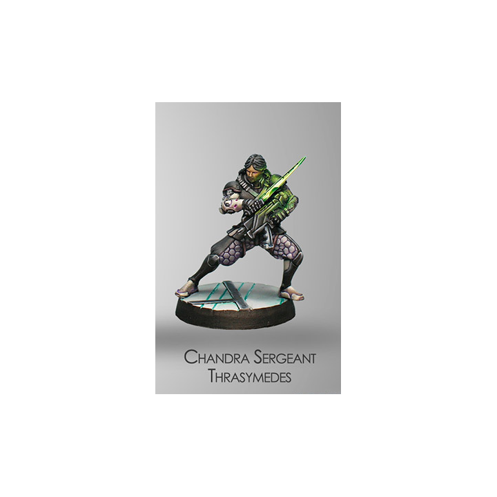 Figurine Infinity (Corvus Belli) - Dire Foes Chandra Sergeant Thrasimedes