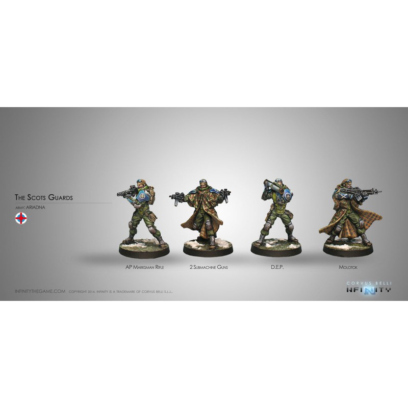 Figurine Infinity (Corvus Belli) - Scots Guards, 6th Caledonian Infantry Regiment Figurine Infinity (Corvus Belli) - Scots Guards, 6th Caledonian Infantry Regiment
