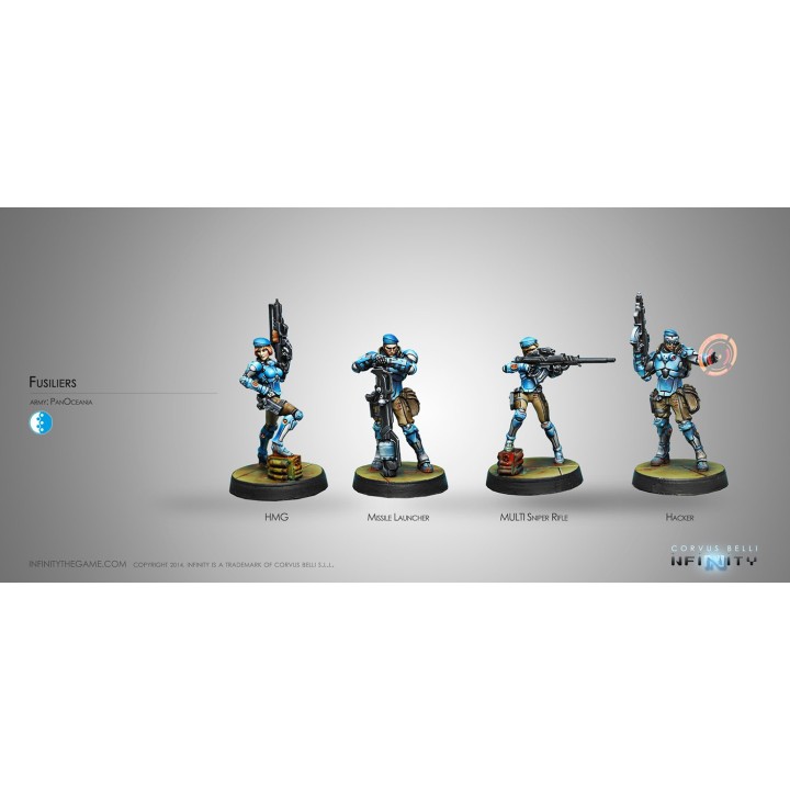 Infinity (Corvus Belli) - Figurines de Fusiliers (boite x4)