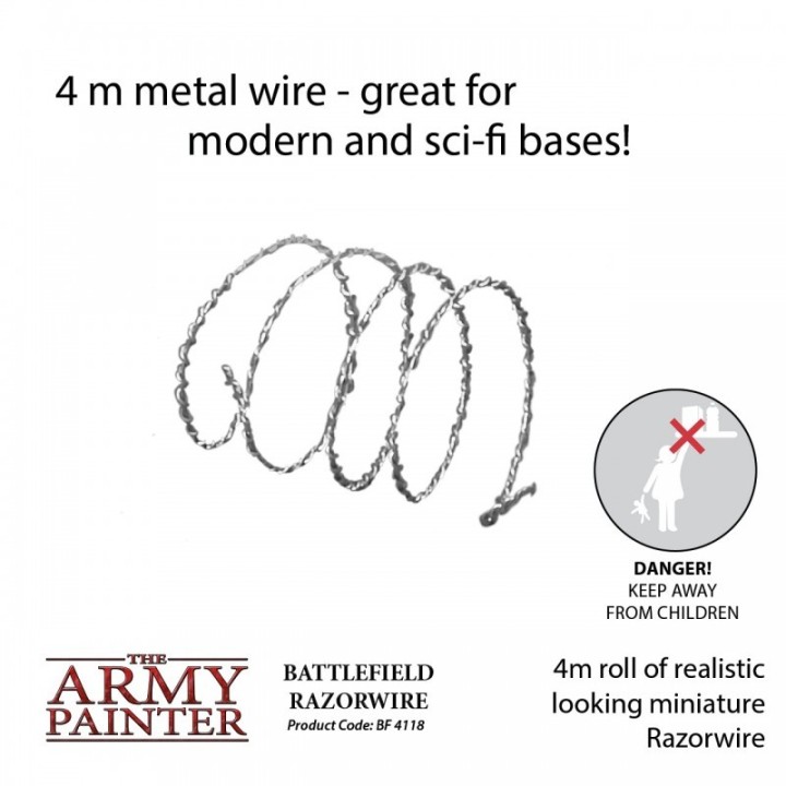 Army Painter - Painter - Battlefields XP - Razor Wire, 3m