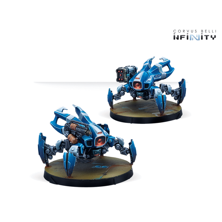 Figurines de Dronbots pour Infinity Code One (Corvus Belli)