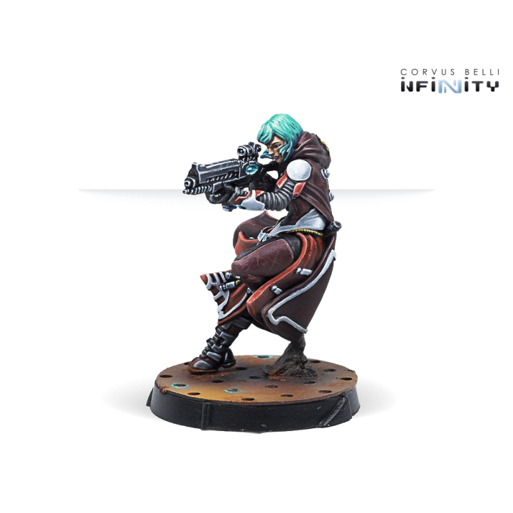 Figurine de Cassandra Kusanagi avec Spitfire pour Infinity the Game (Corvus)