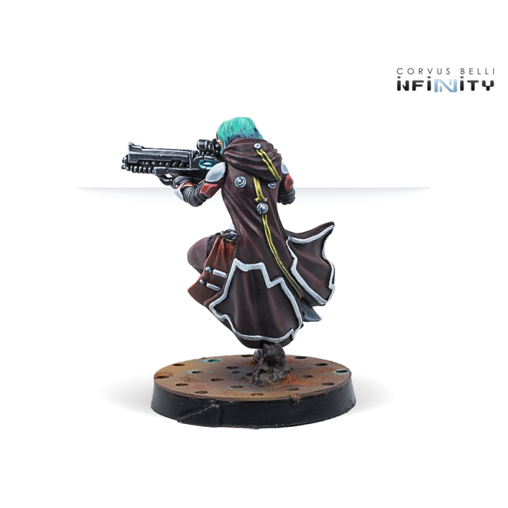 Figurine de Cassandra Kusanagi avec Spitfire pour Infinity the Game (Corvus)