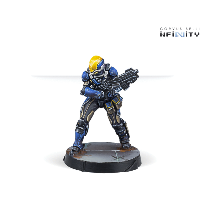 Figurines du Raptor Boarding squad de l'O-12 pour Infinity (Corvus Belli)